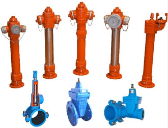 EFEKT S.A. hydrants valves self drilling portable water soft seated flanged tapping saddles bends joints fittings knife gate valves industrial valves armature to portable water water networks ductile iron pipes new water connections house connections outdoor
